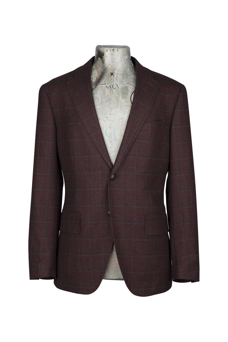 Burgundy Windowpane